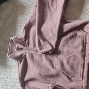 TNA cropped quarter zip fleece